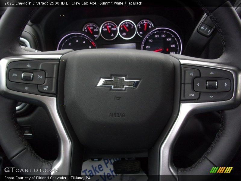 Summit White / Jet Black 2021 Chevrolet Silverado 2500HD LT Crew Cab 4x4