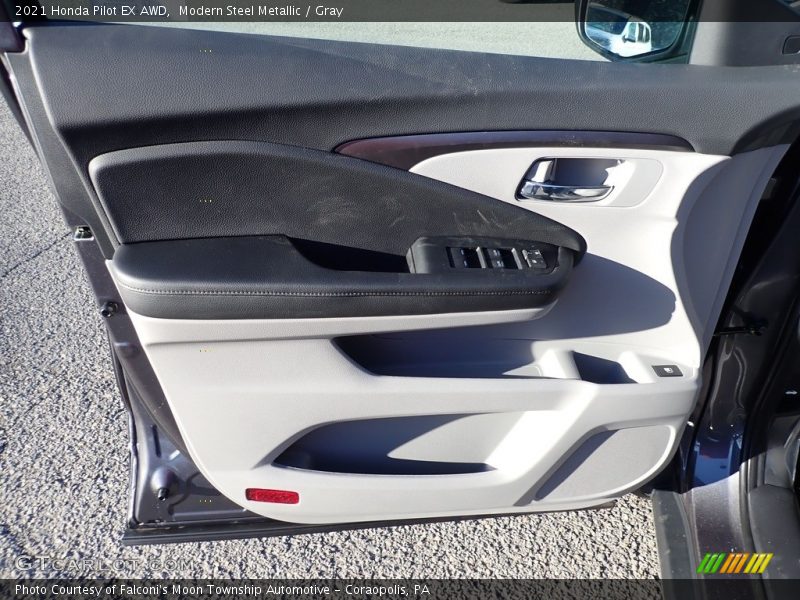 Modern Steel Metallic / Gray 2021 Honda Pilot EX AWD