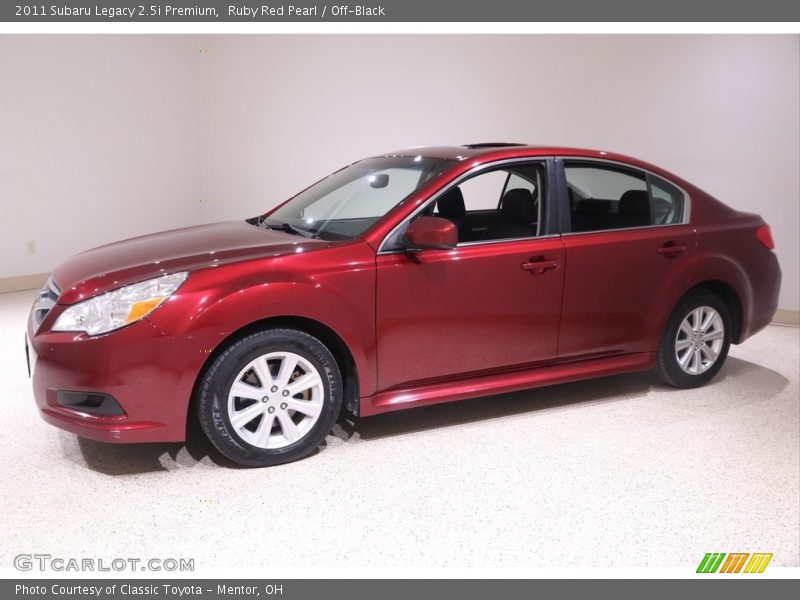 Ruby Red Pearl / Off-Black 2011 Subaru Legacy 2.5i Premium
