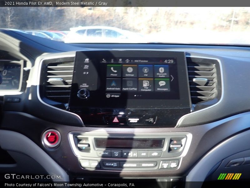 Modern Steel Metallic / Gray 2021 Honda Pilot EX AWD