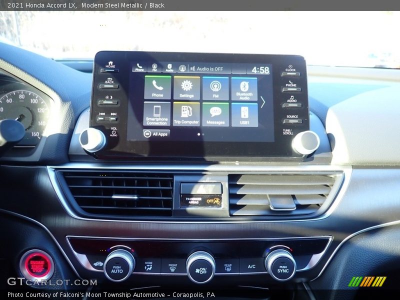 Modern Steel Metallic / Black 2021 Honda Accord LX