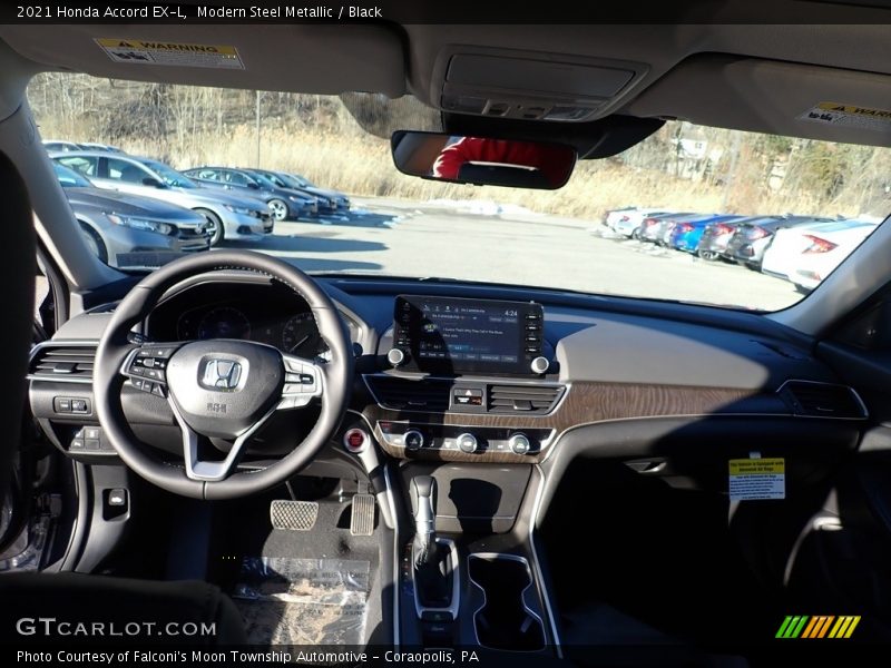 Modern Steel Metallic / Black 2021 Honda Accord EX-L