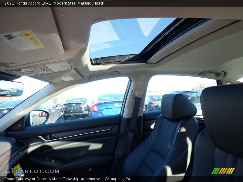 Modern Steel Metallic / Black 2021 Honda Accord EX-L