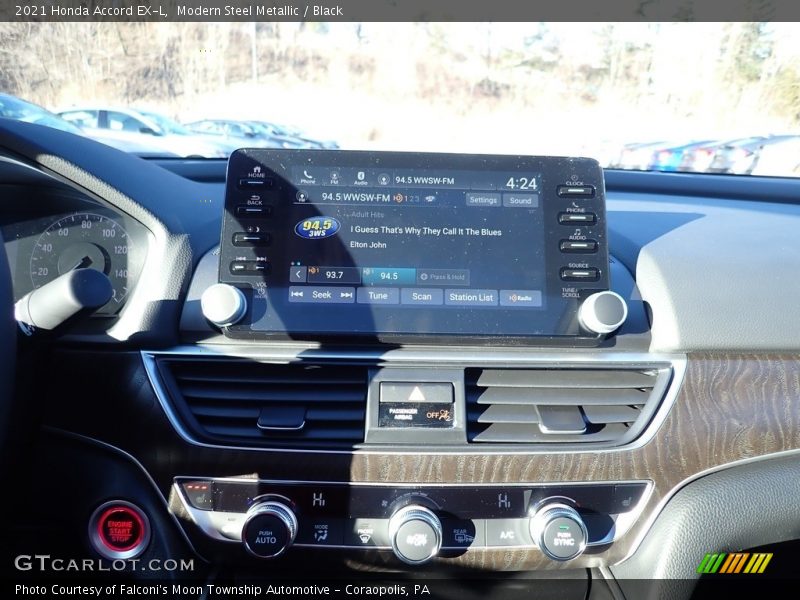 Modern Steel Metallic / Black 2021 Honda Accord EX-L