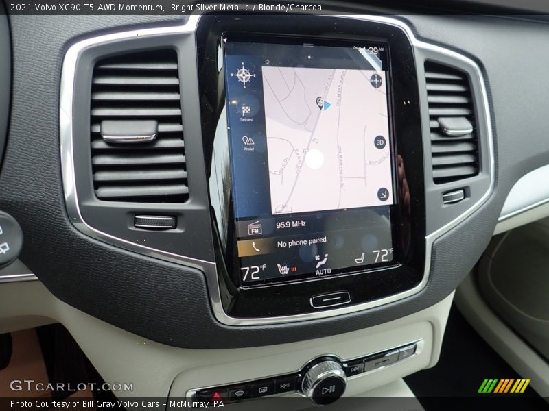 Bright Silver Metallic / Blonde/Charcoal 2021 Volvo XC90 T5 AWD Momentum