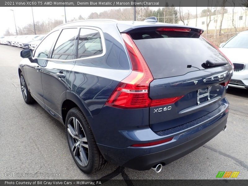 Denim Blue Metallic / Maroon Brown/Charcoal 2021 Volvo XC60 T5 AWD Momentum