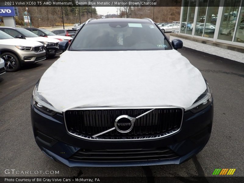 Denim Blue Metallic / Maroon Brown/Charcoal 2021 Volvo XC60 T5 AWD Momentum