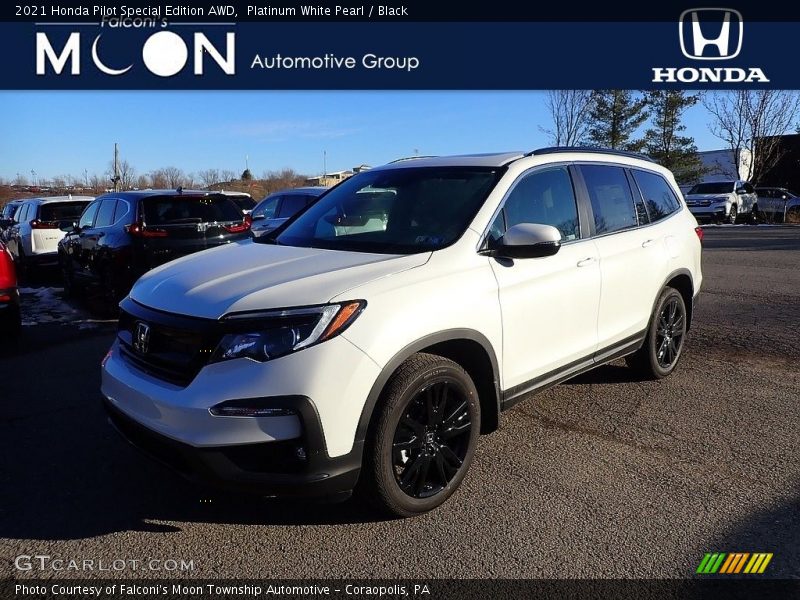 Platinum White Pearl / Black 2021 Honda Pilot Special Edition AWD