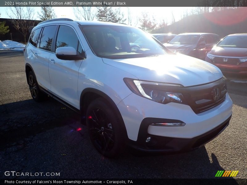 Platinum White Pearl / Black 2021 Honda Pilot Special Edition AWD