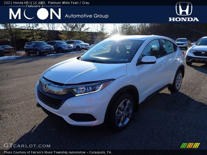 Platinum White Pearl / Gray 2021 Honda HR-V LX AWD