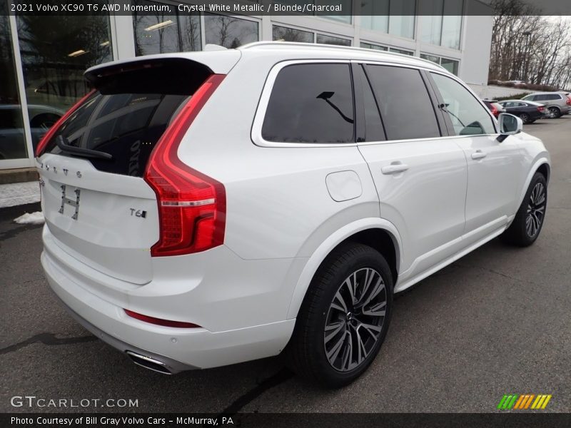 Crystal White Metallic / Blonde/Charcoal 2021 Volvo XC90 T6 AWD Momentum