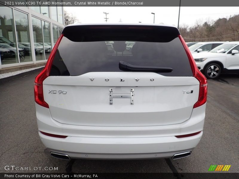 Crystal White Metallic / Blonde/Charcoal 2021 Volvo XC90 T6 AWD Momentum