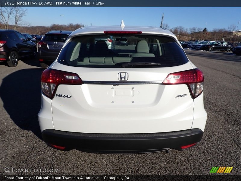 Platinum White Pearl / Gray 2021 Honda HR-V LX AWD