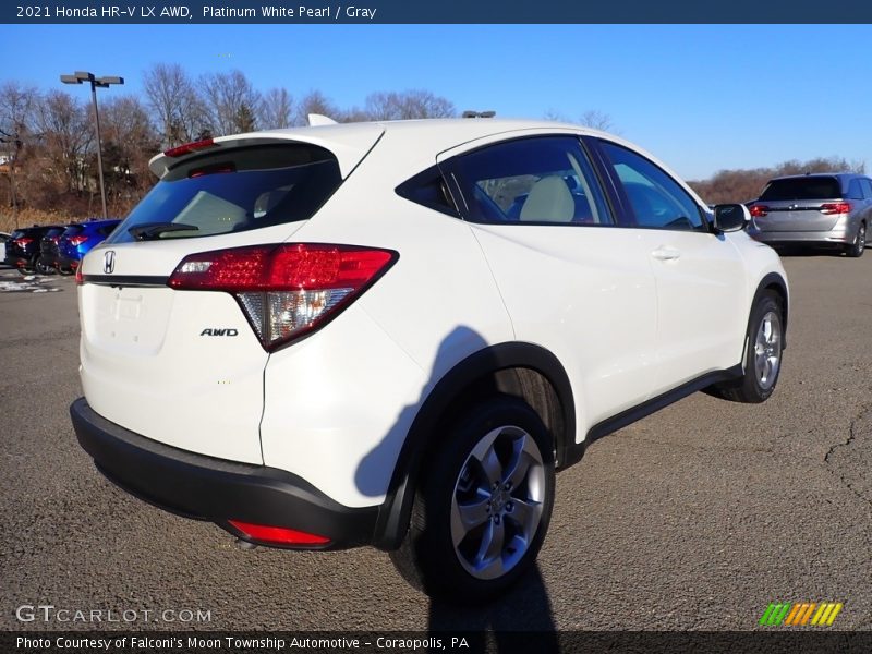 Platinum White Pearl / Gray 2021 Honda HR-V LX AWD