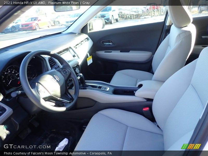 Platinum White Pearl / Gray 2021 Honda HR-V LX AWD