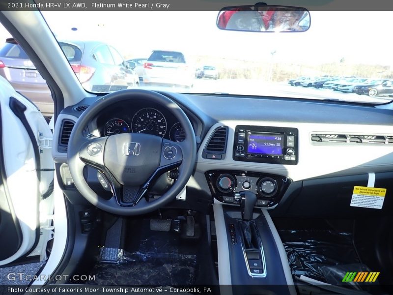 Platinum White Pearl / Gray 2021 Honda HR-V LX AWD