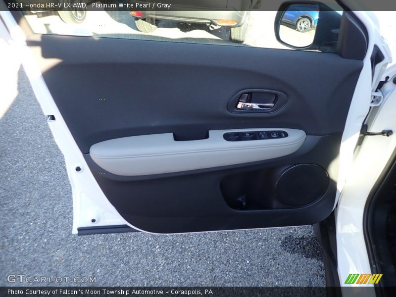 Platinum White Pearl / Gray 2021 Honda HR-V LX AWD