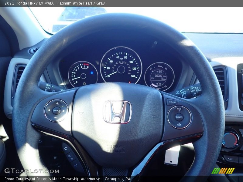 Platinum White Pearl / Gray 2021 Honda HR-V LX AWD