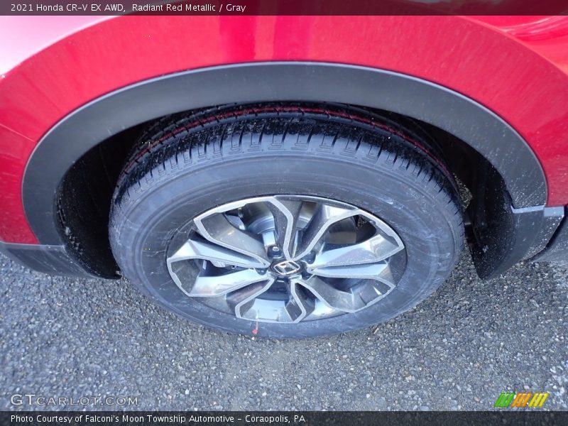 Radiant Red Metallic / Gray 2021 Honda CR-V EX AWD