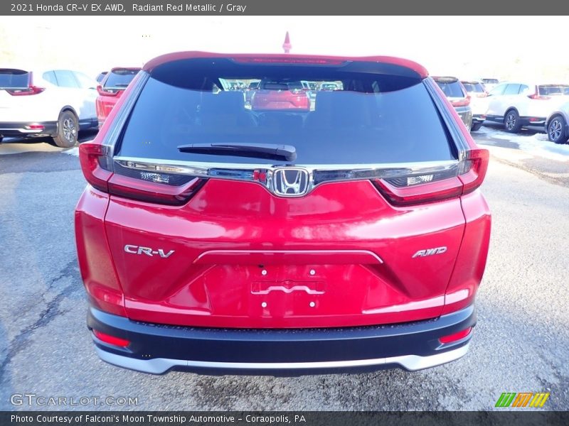 Radiant Red Metallic / Gray 2021 Honda CR-V EX AWD