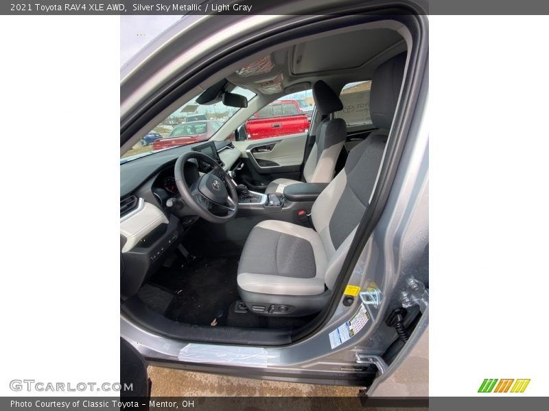 Silver Sky Metallic / Light Gray 2021 Toyota RAV4 XLE AWD