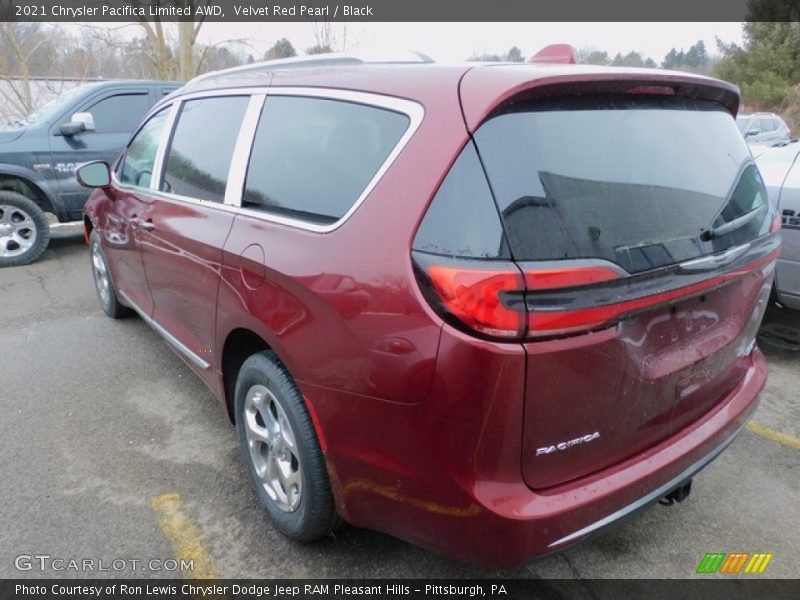 Velvet Red Pearl / Black 2021 Chrysler Pacifica Limited AWD