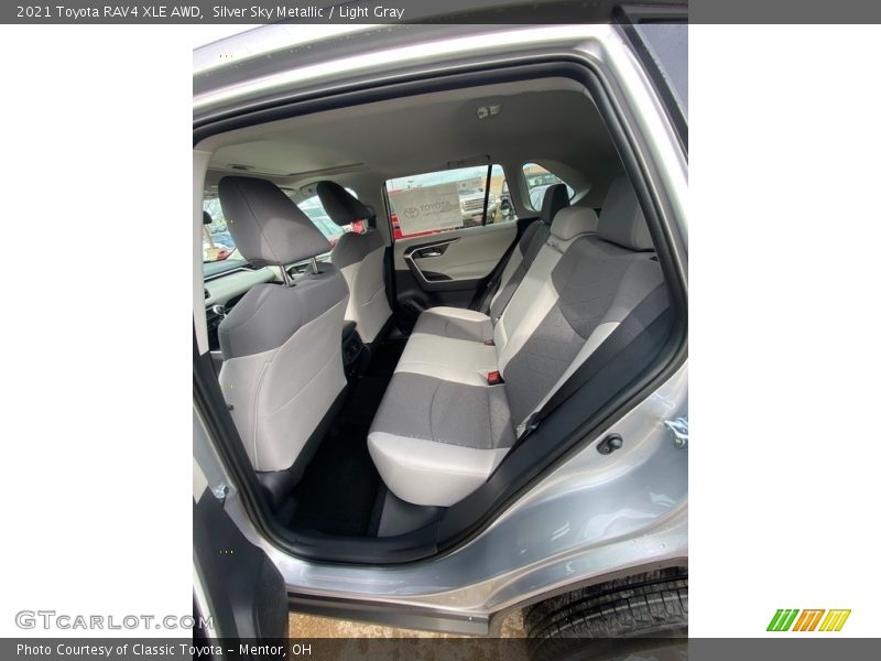 Silver Sky Metallic / Light Gray 2021 Toyota RAV4 XLE AWD