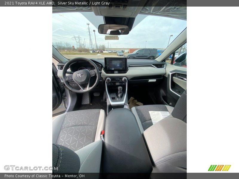Silver Sky Metallic / Light Gray 2021 Toyota RAV4 XLE AWD