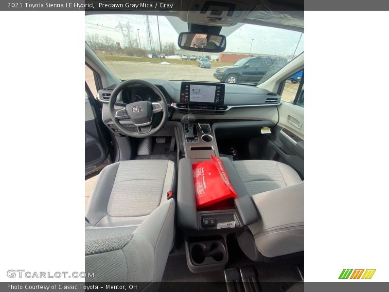 Predawn Gray Mica / Gray 2021 Toyota Sienna LE Hybrid