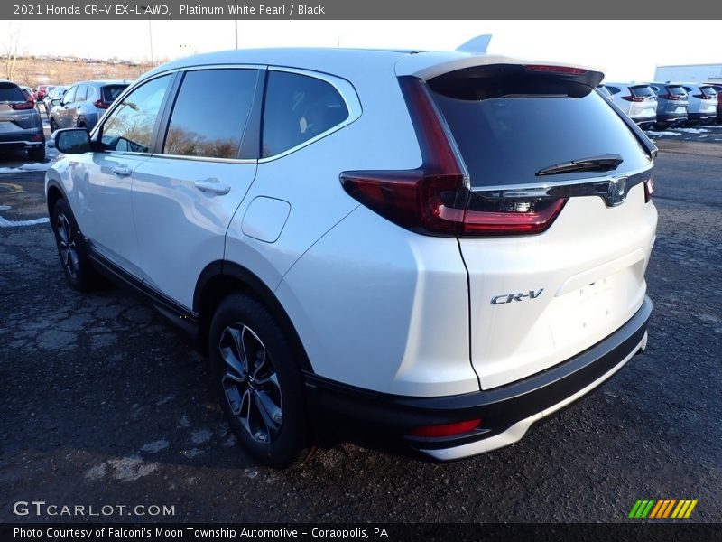 Platinum White Pearl / Black 2021 Honda CR-V EX-L AWD