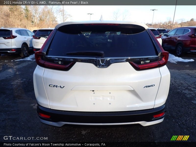 Platinum White Pearl / Black 2021 Honda CR-V EX-L AWD