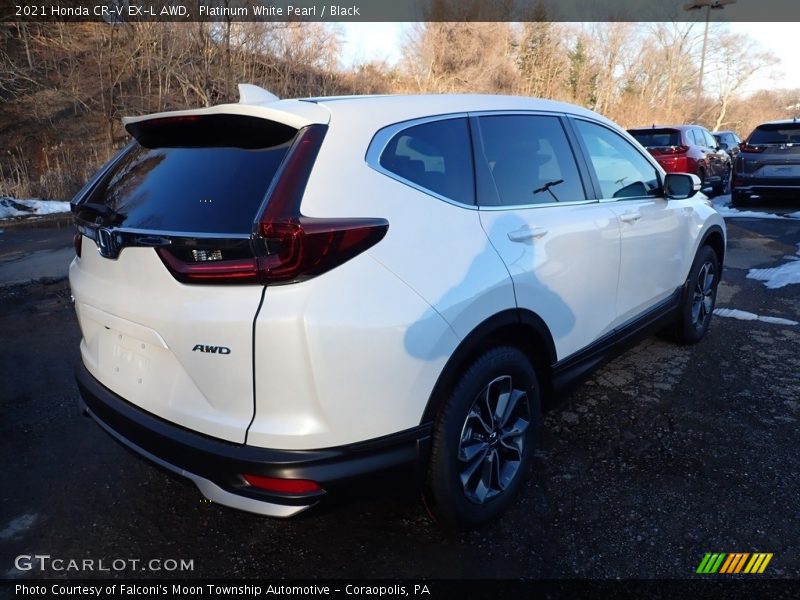 Platinum White Pearl / Black 2021 Honda CR-V EX-L AWD