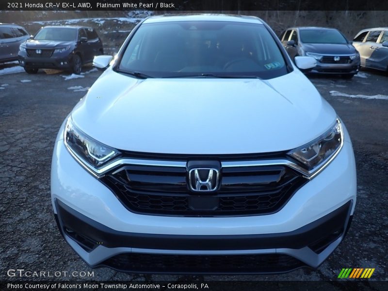 Platinum White Pearl / Black 2021 Honda CR-V EX-L AWD