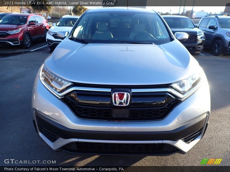 Lunar Silver Metallic / Gray 2021 Honda CR-V EX-L AWD Hybrid