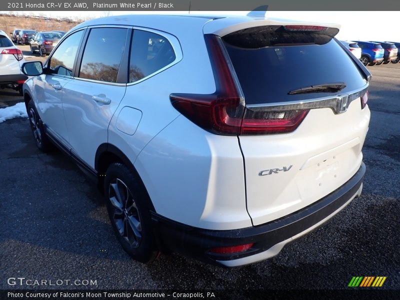 Platinum White Pearl / Black 2021 Honda CR-V EX AWD