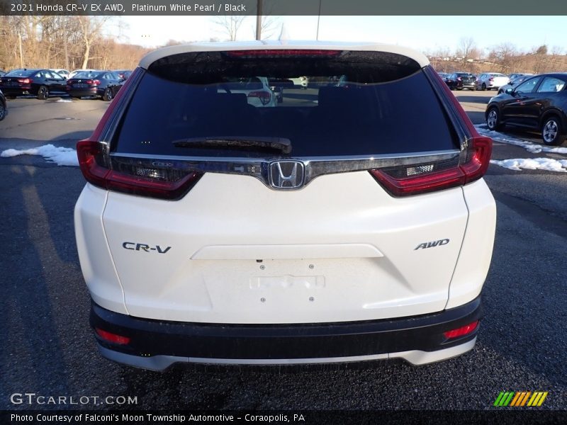 Platinum White Pearl / Black 2021 Honda CR-V EX AWD