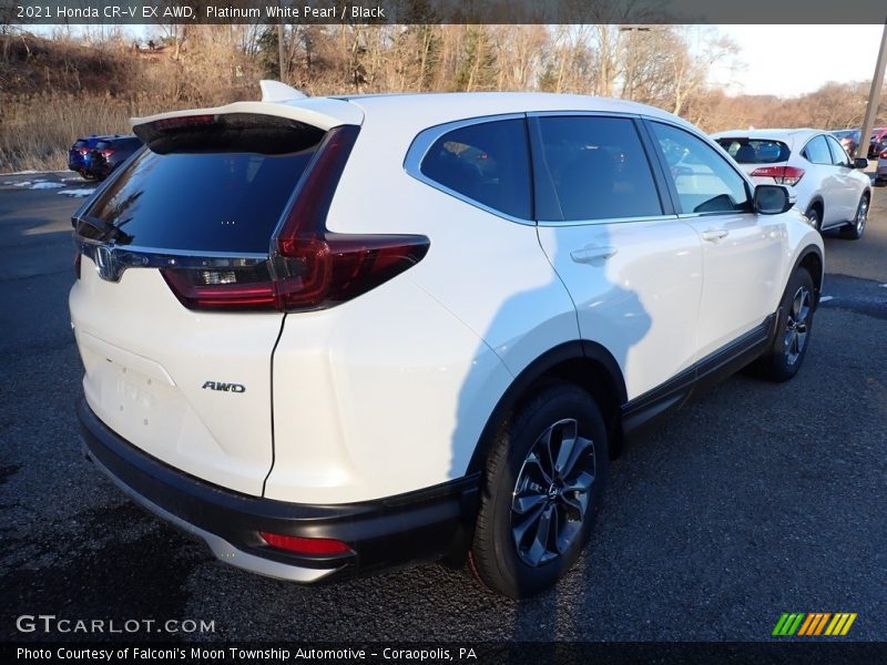 Platinum White Pearl / Black 2021 Honda CR-V EX AWD