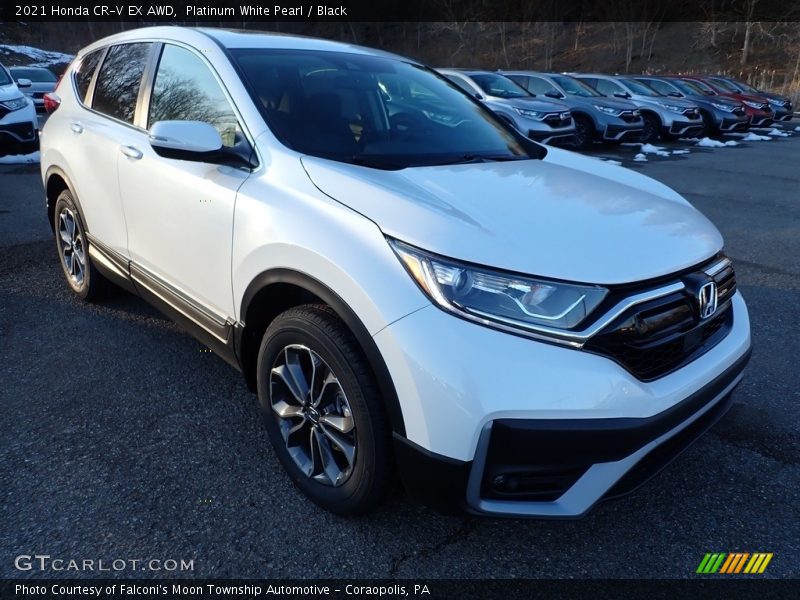 Platinum White Pearl / Black 2021 Honda CR-V EX AWD