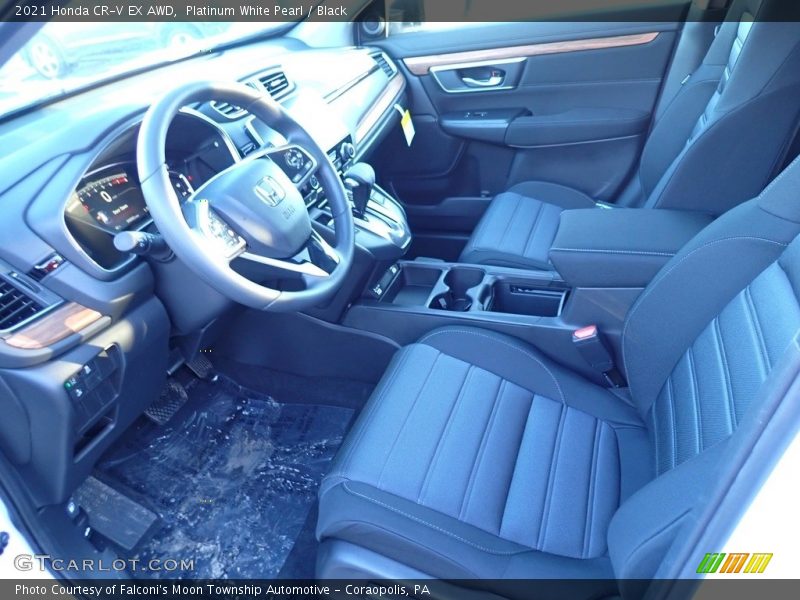 Platinum White Pearl / Black 2021 Honda CR-V EX AWD