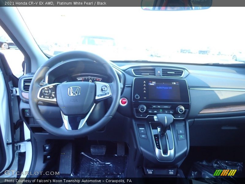 Platinum White Pearl / Black 2021 Honda CR-V EX AWD