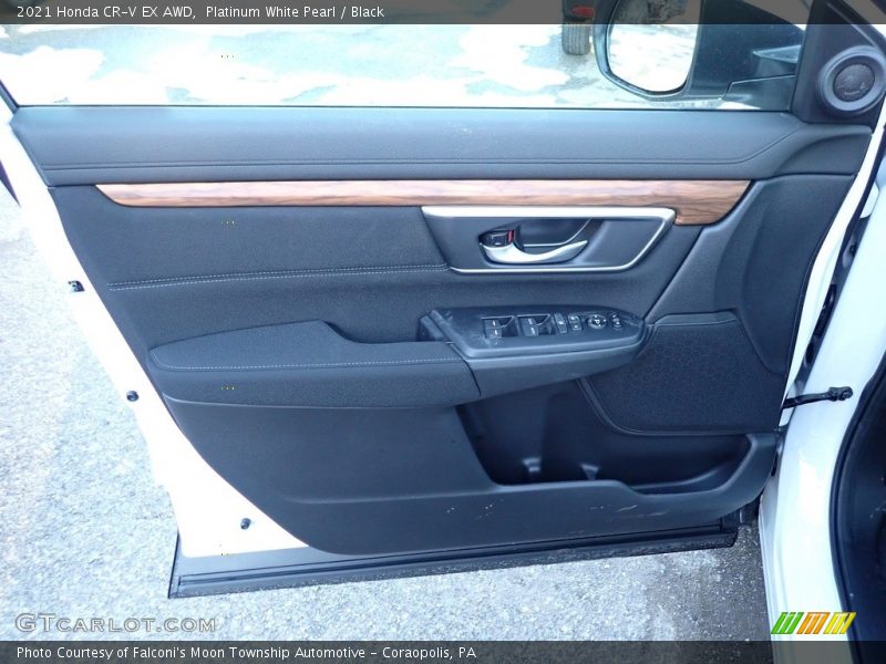 Platinum White Pearl / Black 2021 Honda CR-V EX AWD