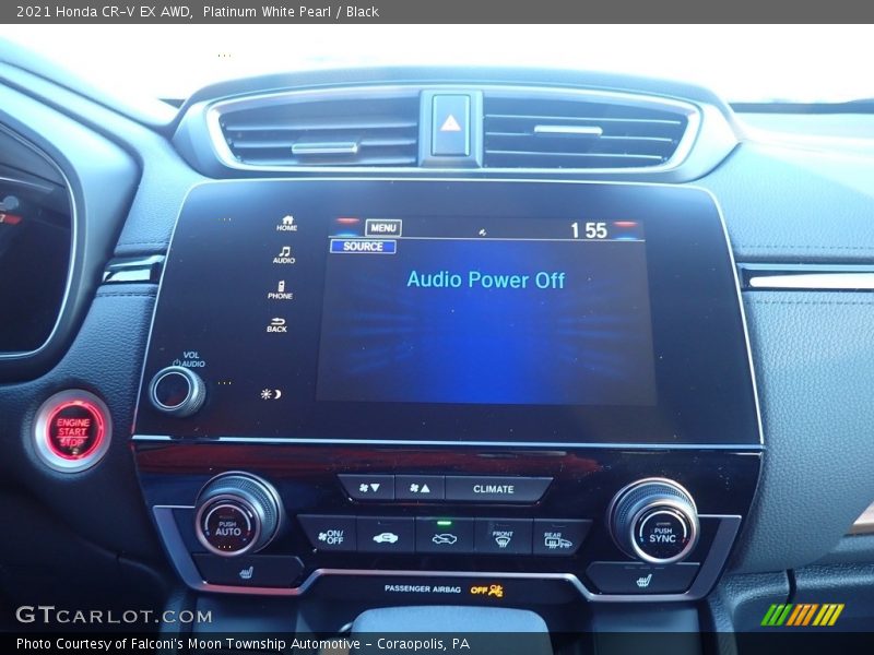 Platinum White Pearl / Black 2021 Honda CR-V EX AWD