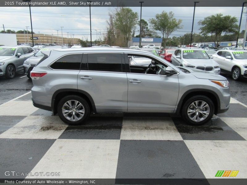 Silver Sky Metallic / Ash 2015 Toyota Highlander XLE AWD