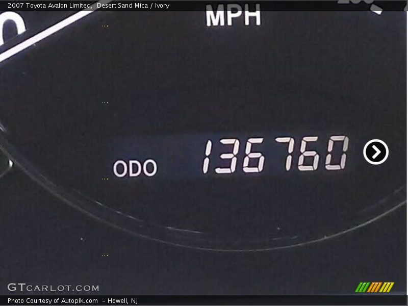 Desert Sand Mica / Ivory 2007 Toyota Avalon Limited