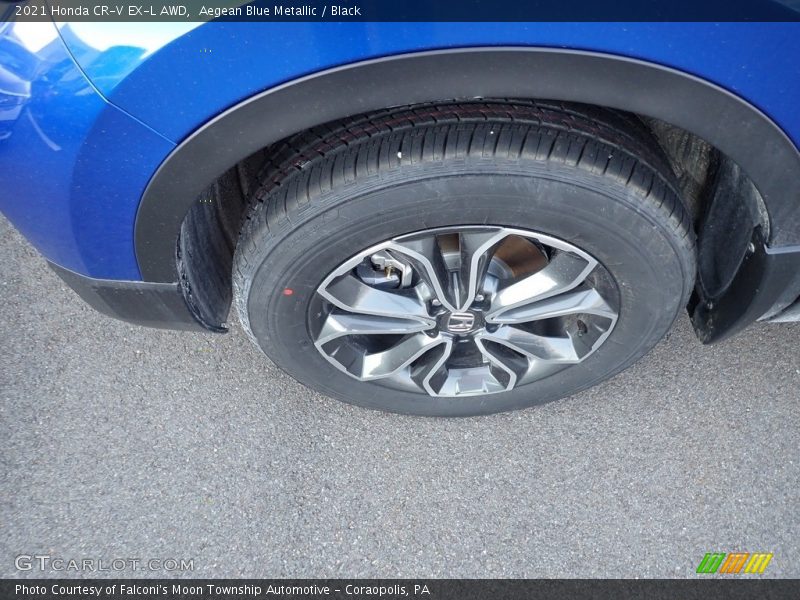 Aegean Blue Metallic / Black 2021 Honda CR-V EX-L AWD