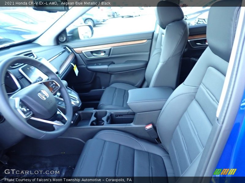 Aegean Blue Metallic / Black 2021 Honda CR-V EX-L AWD