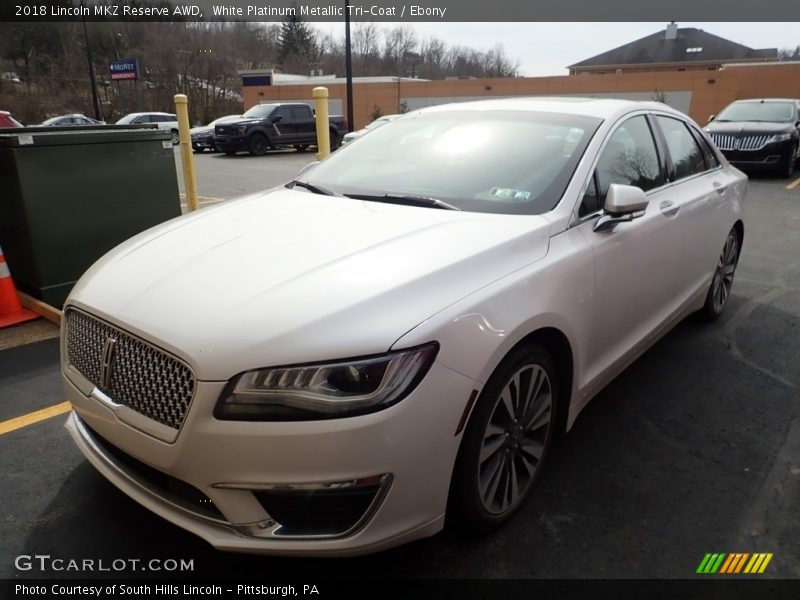 White Platinum Metallic Tri-Coat / Ebony 2018 Lincoln MKZ Reserve AWD
