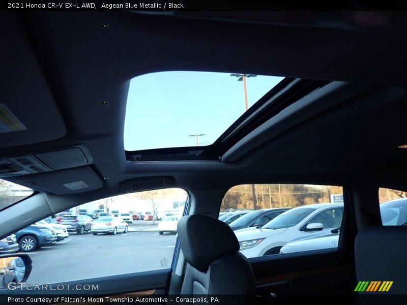 Aegean Blue Metallic / Black 2021 Honda CR-V EX-L AWD