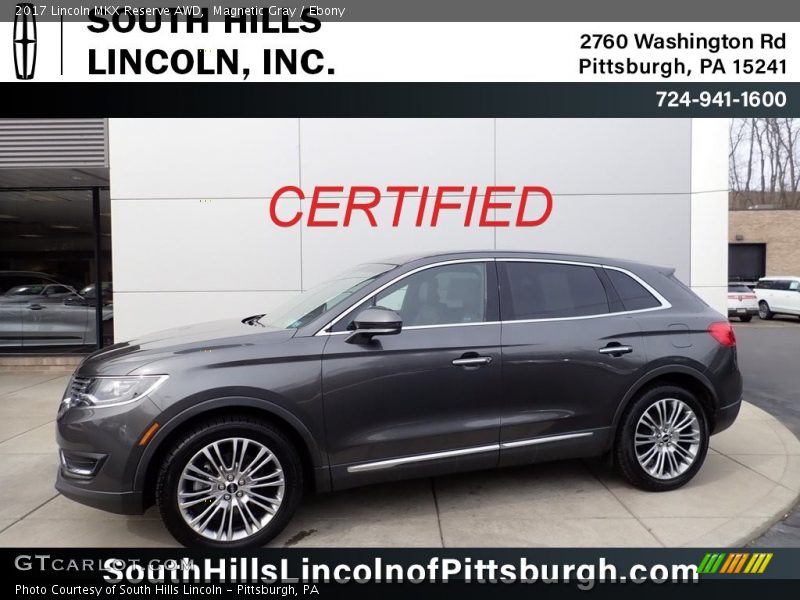 Magnetic Gray / Ebony 2017 Lincoln MKX Reserve AWD