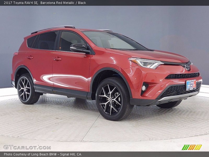 Barcelona Red Metallic / Black 2017 Toyota RAV4 SE